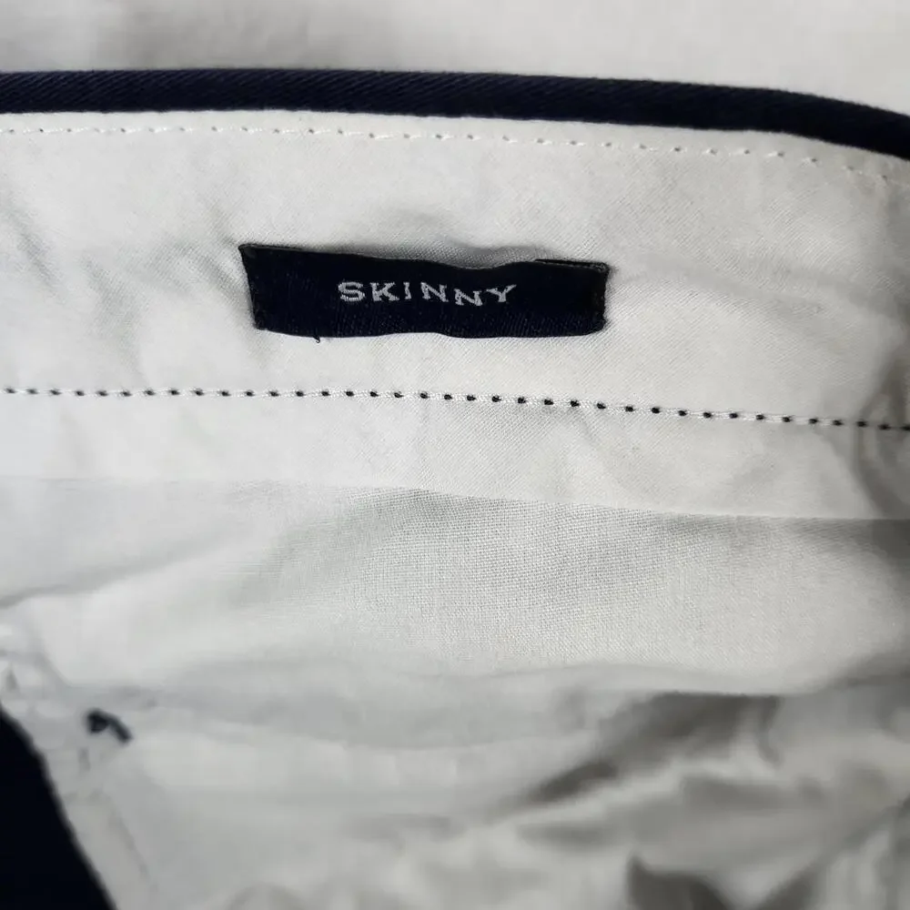 J.Crew Flex Skinny Chino Pants W36 L30 Navy Blue Stretch Casual Workwear‎